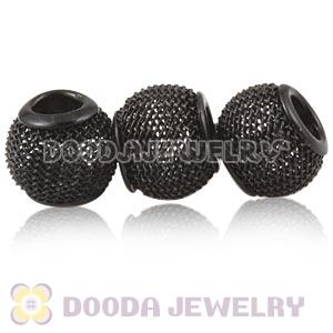 12mm Basketball Wives Black Mesh Beads For Hoop Earrings Wholesale 
