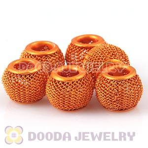 12mm Basketball Wives Orange Mesh Beads For Hoop Earrings Wholesale 