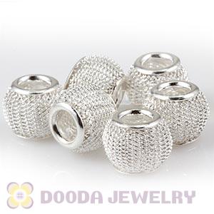 12mm Basketball Wives Silver Mesh Beads For Hoop Earrings Wholesale 