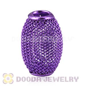 14X21mm Basketball Wives Earring Oval Purple Mesh Beads Cheap 