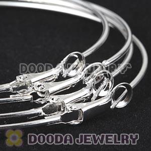 70mm Basketball Wives Plain Silver Plated Hoop Earrings Wholesale