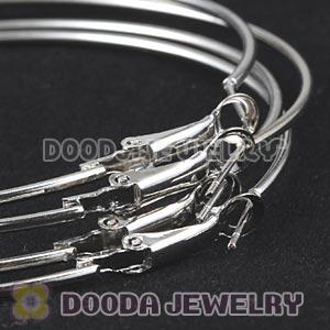 70mm Basketball Wives Plain Platinum Plated Hoop Earrings Wholesale