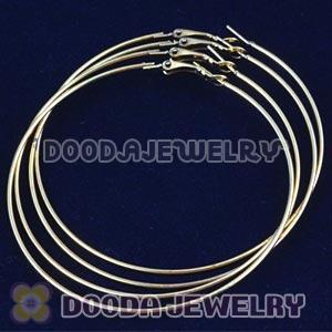 70mm Basketball Wives Plain Bronze Plated Hoop Earrings Wholesale