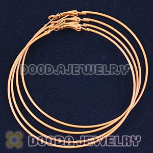 70mm Basketball Wives Orange Plain Hoop Earrings Wholesale