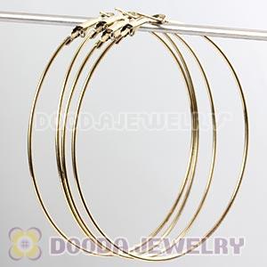 70mm Basketball Wives Plain Bronze Plated Hoop Earrings Wholesale