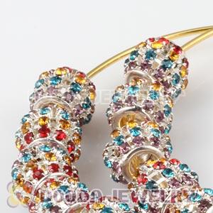 70mm Basketball Wives Hoop Earrings With Crystal Beads 