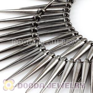 70mm Gun Black Basketball Wives Spike Hoop Earrings Wholesale