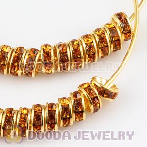 70mm Gold Basketball Wives Crystal Spacer Hoop Earrings Wholesale 