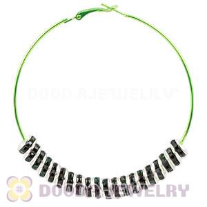 70mm Basketball Wives Crystal Spacer Hoop Earrings Wholesale 