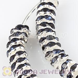 70mm Basketball Wives Crystal Spacer Hoop Earrings Wholesale 