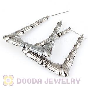 50×60mm Black Basketball Wives Bamboo Door Knocker Earrings Wholesale 