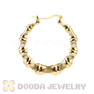 50mm Gold Basketball Wives Bamboo Hoop Earrings Wholesale 