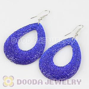 Cheap Basketball Wives Inspired Bamboo Blue Crystal  Earrings 