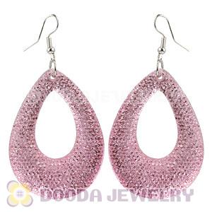 Cheap Basketball Wives Inspired Bamboo Pink Crystal  Earrings 