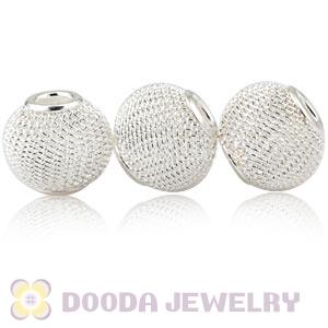 16mm Basketball Wives Silver Mesh Beads Wholesale 