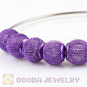 12mm Basketball Wives Purple Mesh Beads For Hoop Earrings Wholesale 