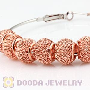 12mm Basketball Wives Pink Mesh Beads For Hoop Earrings Wholesale 