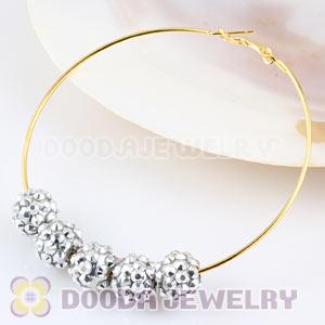 8mm Silver Basketball Wives Resin Earring Beads Wholesale 