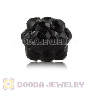 8mm Black Basketball Wives Resin Earring Beads Wholesale 