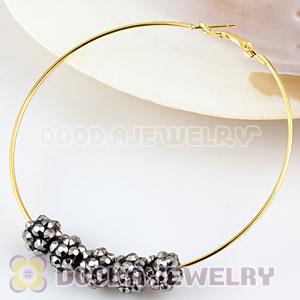 8mm Grey Rhinestone Basketball Wives Resin Pave Beads Wholesale 