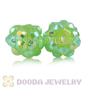 8mm Basketball Wives Green Resin Earring Beads Wholesale 