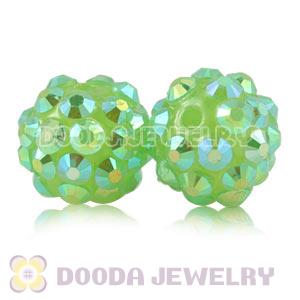 10mm Basketball Wives Green Resin Earring Beads Wholesale 