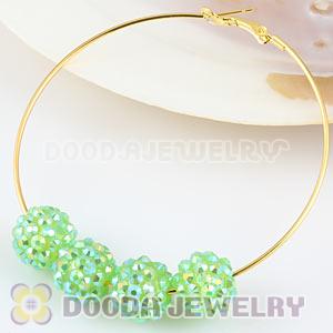 Wholesale 12mm Basketball Wives Resin Rhinestone Ball Beads For Earrings