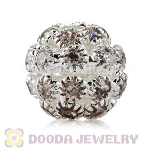 14mm Alloy White Basketball Wives Crystal Beads Wholesale 