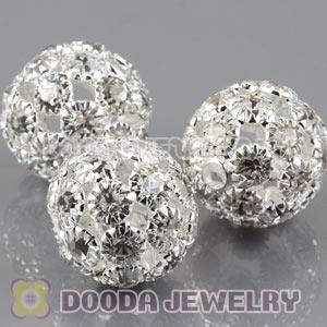 16mm Alloy White Basketball Wives Crystal Beads Wholesale 