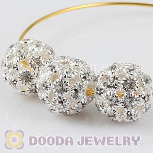 16mm Alloy White Basketball Wives Crystal Beads Wholesale 