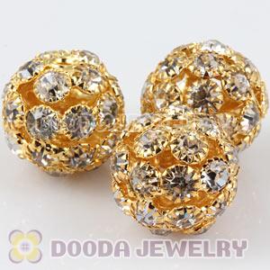 16mm Alloy Gold Basketball Wives Crystal Beads Wholesale 