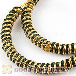 70mm Basketball Wives Crystal Spacer Hoop Earrings Wholesale 