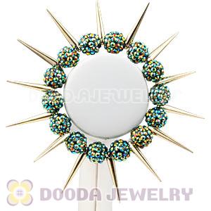 12mm Resin Beads Basketball Wives Inspired Spike Bracelets Wholesale