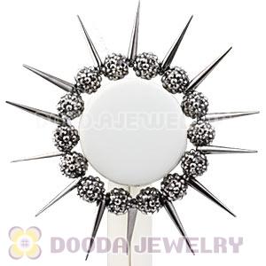 12mm Grey Resin Beads Basketball Wives Inspired Spike Bracelets Wholesale