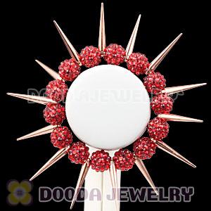 Basketball Wives Bracelets With 12mm Red Resin Beads And Spike Beads