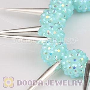 12mm Blue Resin Beads Basketball Wives Inspired Spike Bracelets Wholesale