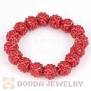 12mm Red Resin Beads Basketball Wives Bracelets Wholesale