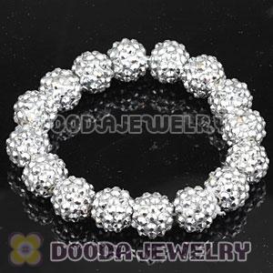 12mm Silver Resin Beads Basketball Wives Bracelets Wholesale