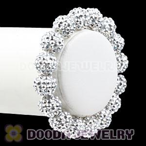 12mm Silver Resin Beads Basketball Wives Bracelets Wholesale