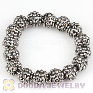 12mm Grey Resin Beads Basketball Wives Bracelet Wholesale