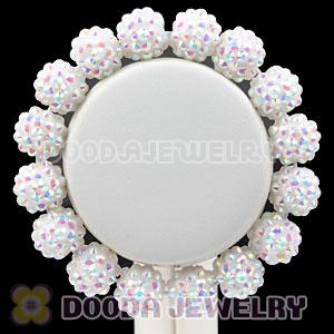 12mm White Resin Beads Basketball Wives Bracelets Wholesale