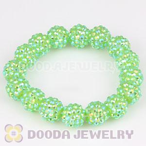 12mm Green Resin Beads Basketball Wives Bracelets Wholesale