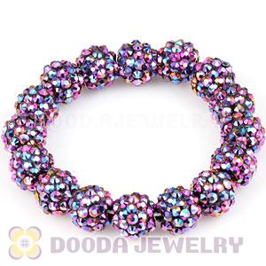 12mm Purple Resin Beads Basketball Wives Bracelets Wholesale