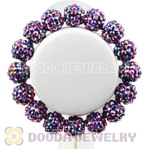 12mm Purple Resin Beads Basketball Wives Bracelets Wholesale
