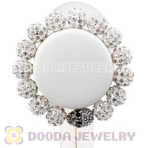14mm White Rhinestone Basketball Wives Bracelets With Skull Wholesale