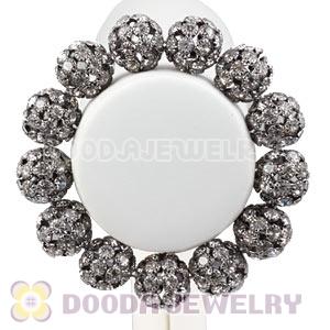 16mm Black Rhinestone Basketball Wives Bracelets Wholesale