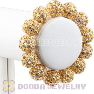 16mm Gold Rhinestone Basketball Wives Bracelets Wholesale