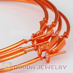 80mm Orange Plated Basketball Wives Plain Hoop Earrings Wholesale