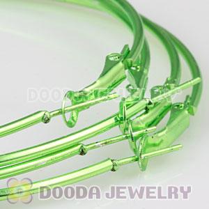 80mm Plated Green Basketball Wives Plain Hoop Earrings Wholesale