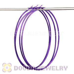 80mm Plated Purple Basketball Wives Plain Hoop Earrings Wholesale